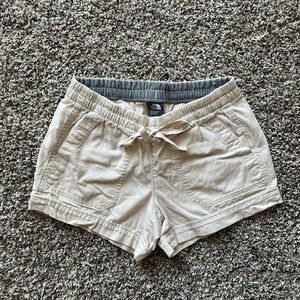 The North Face Women's Light Beige Drawstring Athletic Shorts